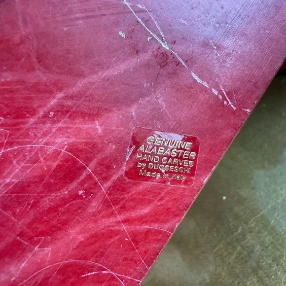 Alabaster Italian heart bookends - Picture 3 of 3